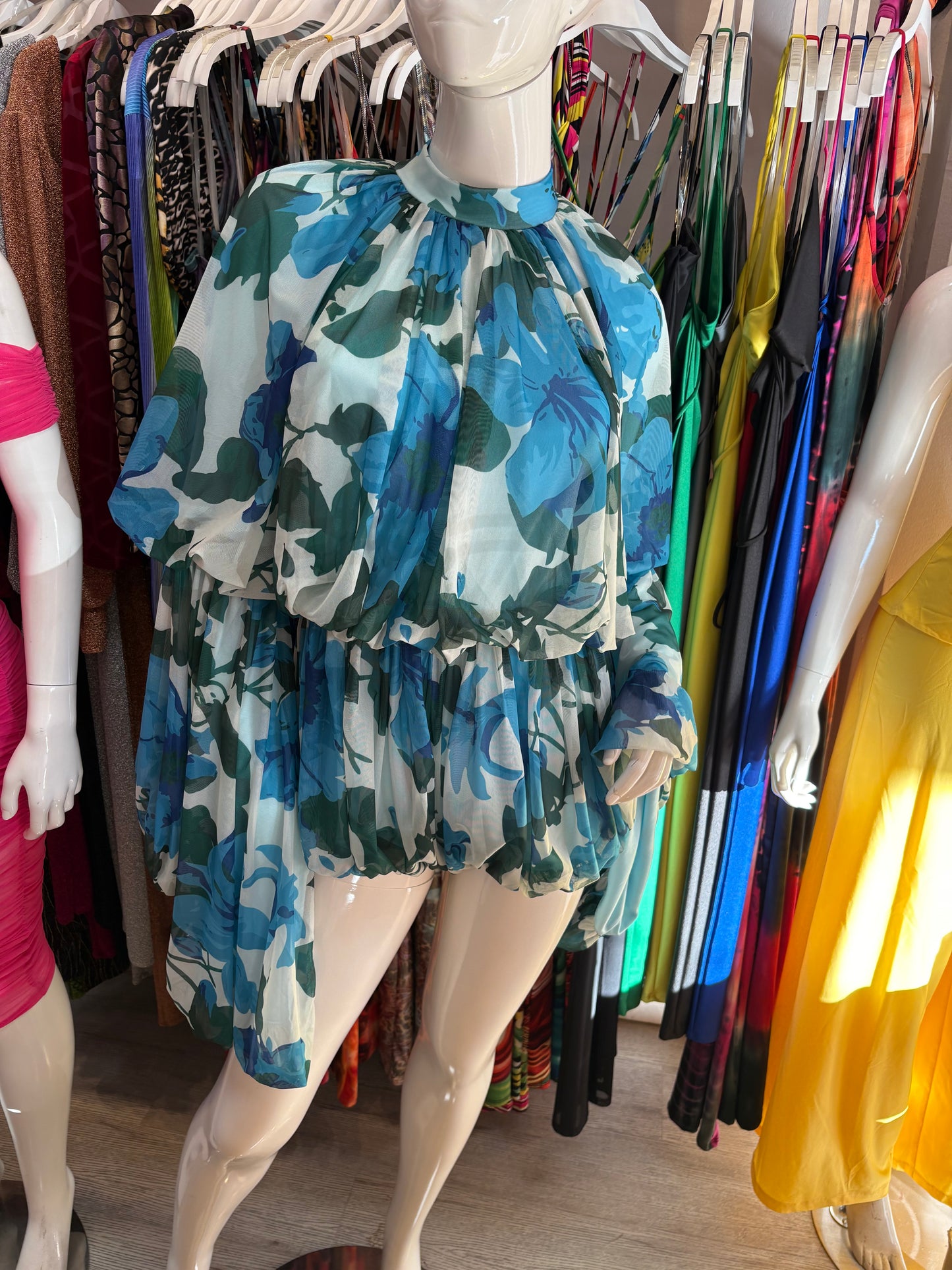 Floral Drapped Romper