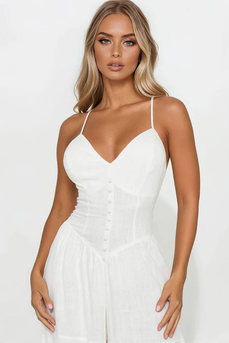 Linen Tiered Jumpsuit