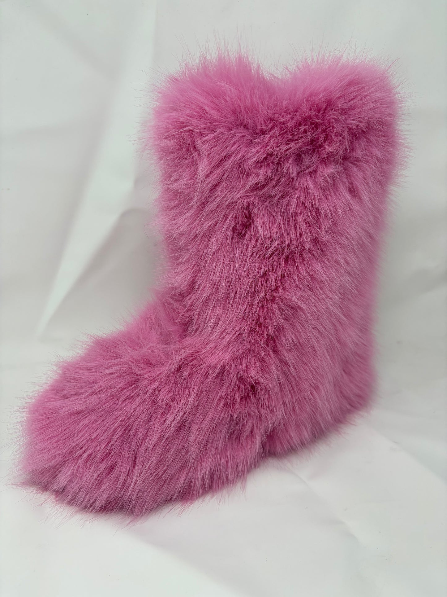 Melanie Fur Booties Pink