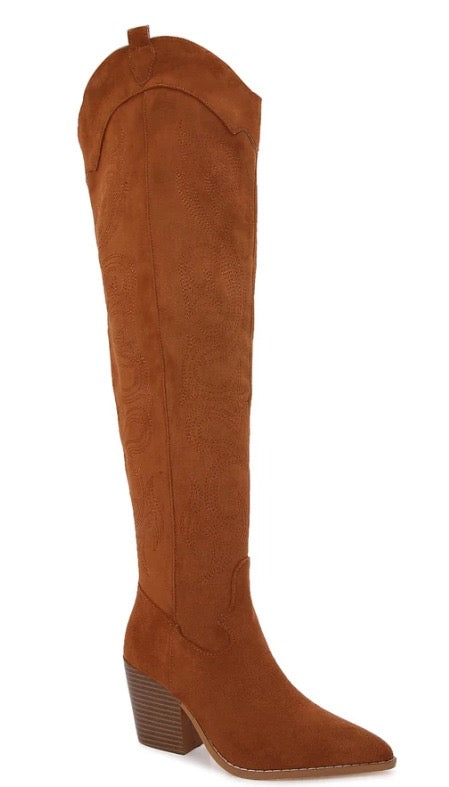 Ariana Cowgirl Boot Camel