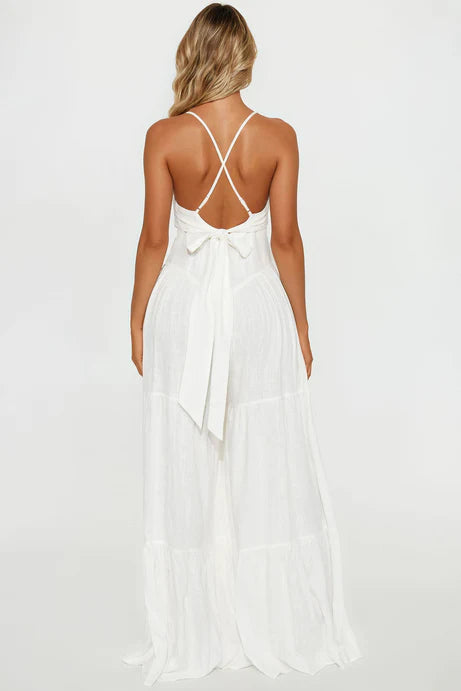 Linen Tiered Jumpsuit