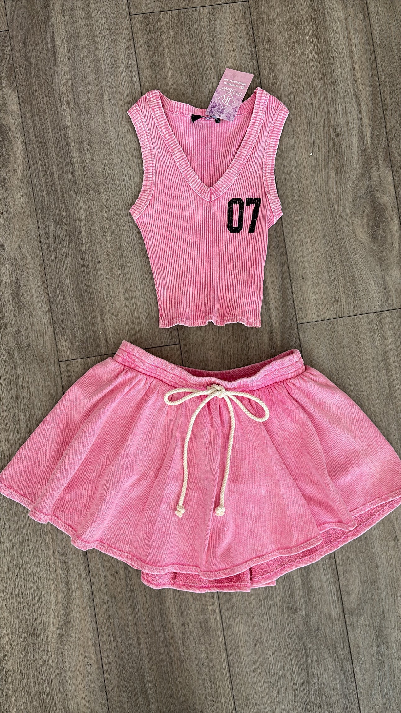 Number 7 Washed Skirt set
