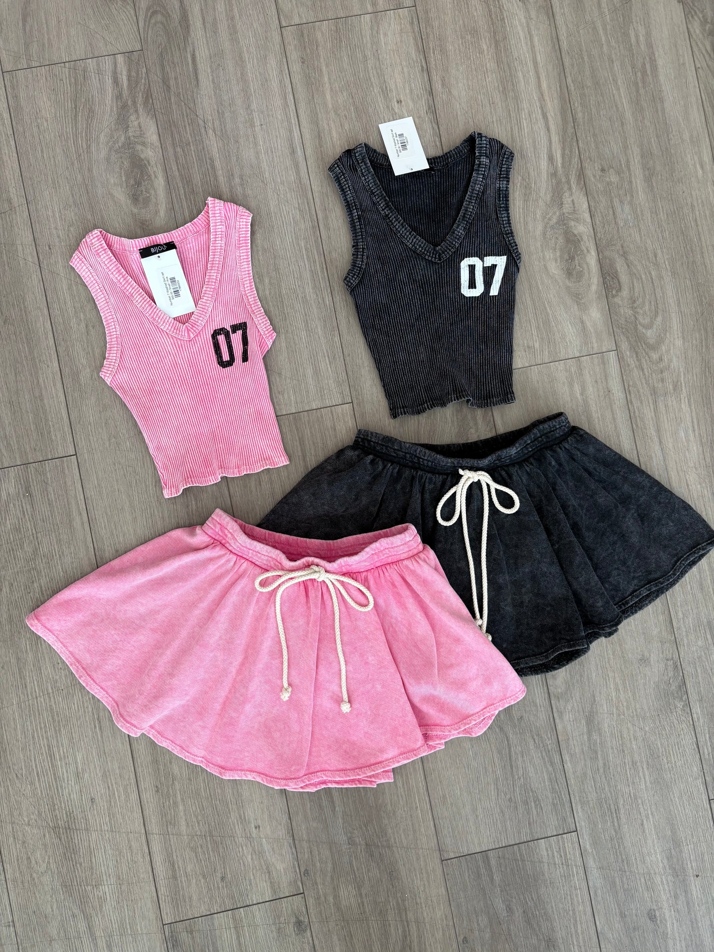Number 7 Washed Skirt set