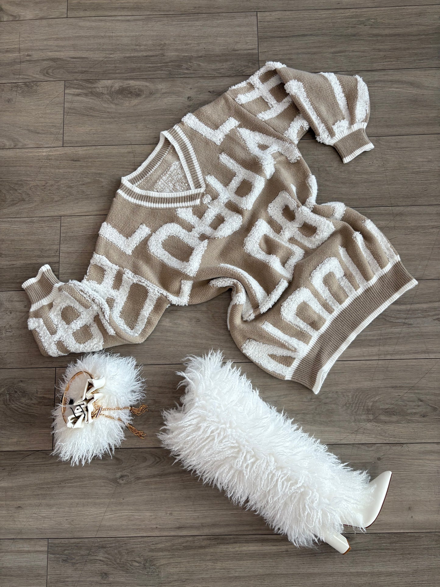 Alphabet Sweater dress