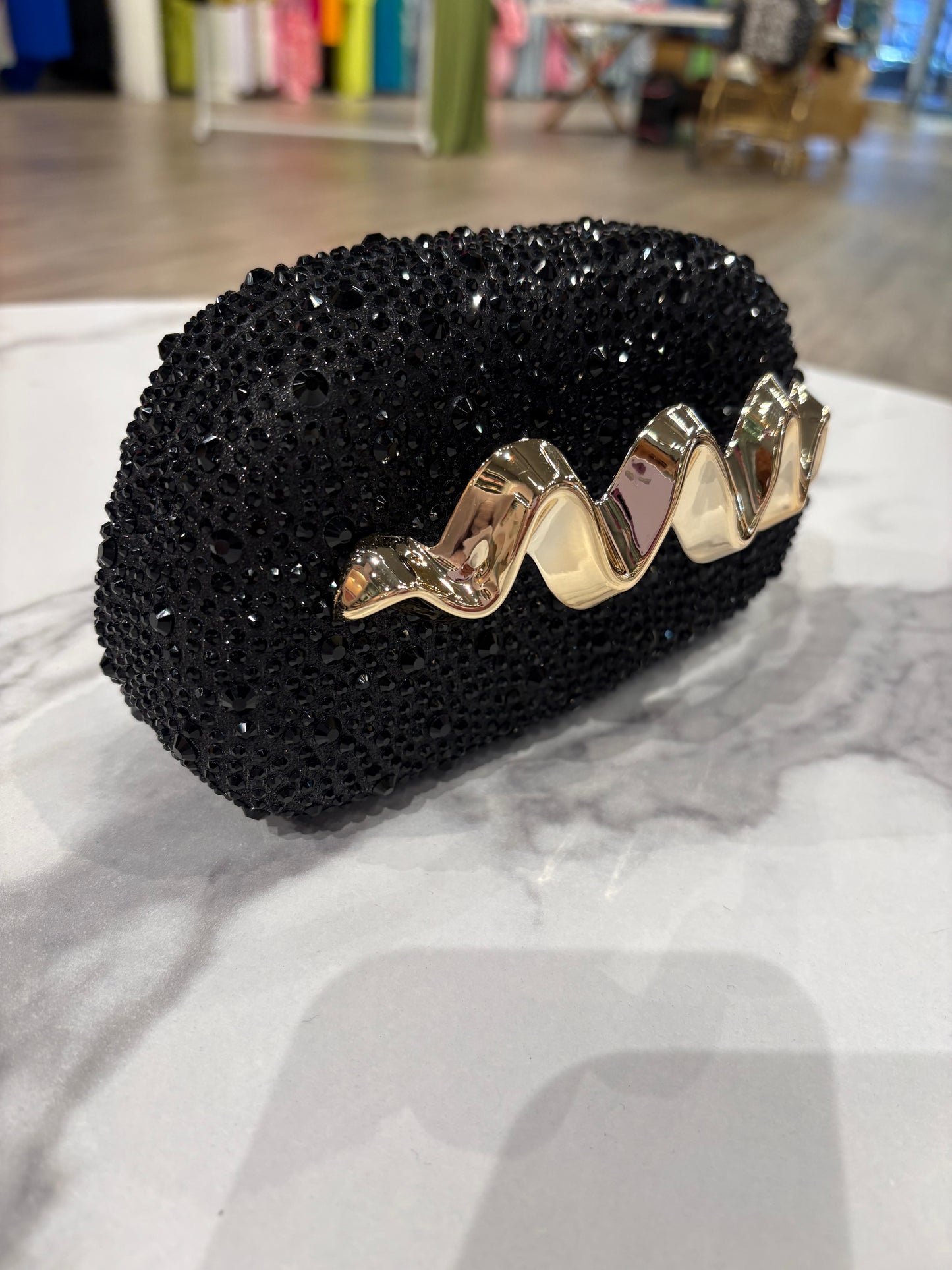 Lov Black Crystal clutch