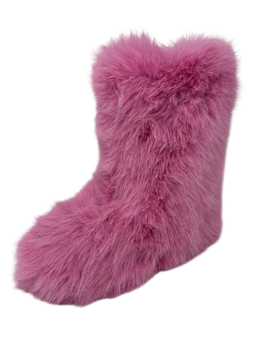 Melanie Fur Booties Pink
