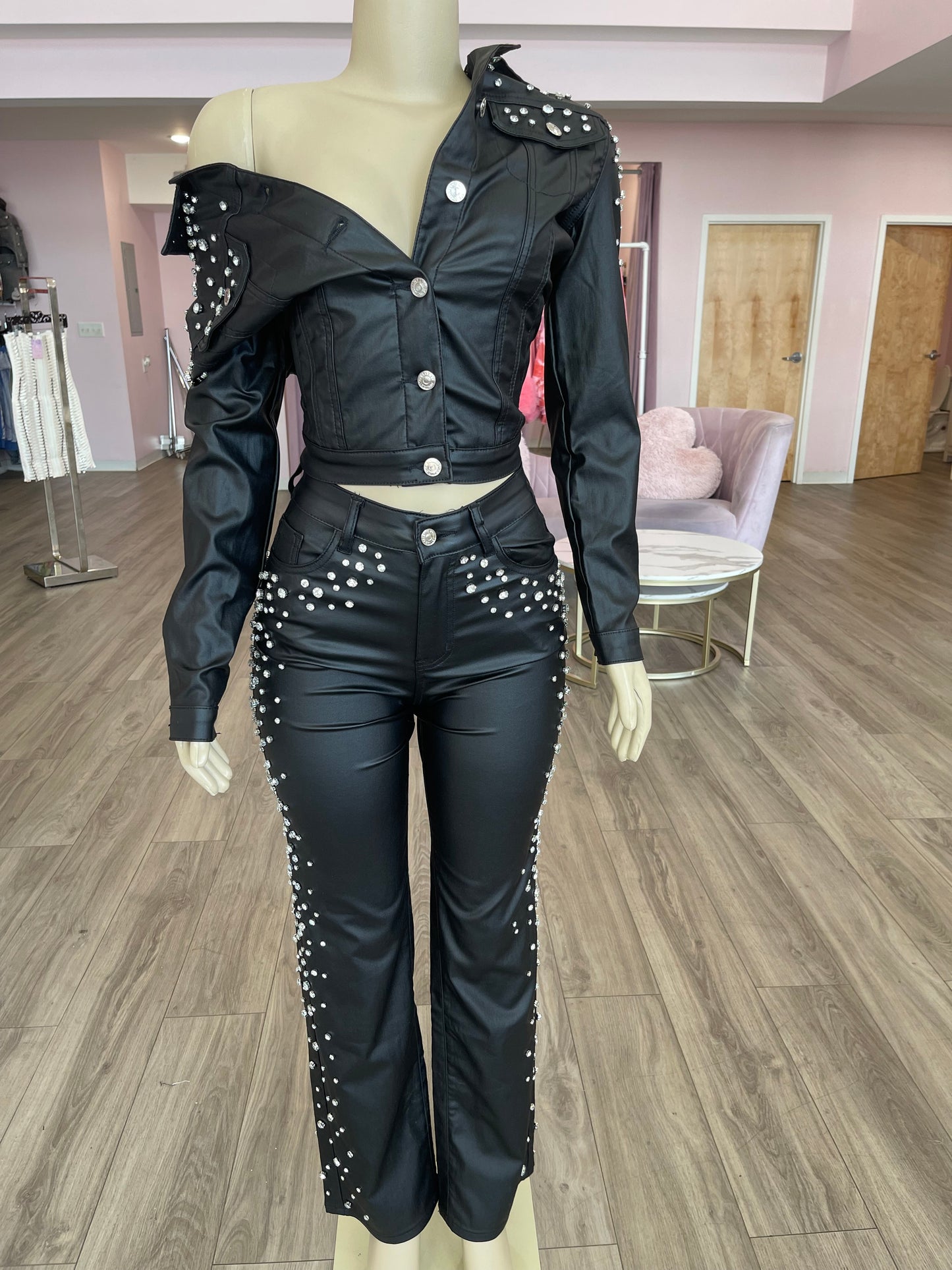 Stardust Faux Leather Jacket