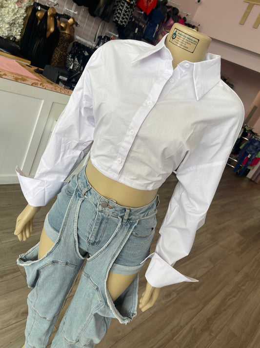 Poplin Button Down Top