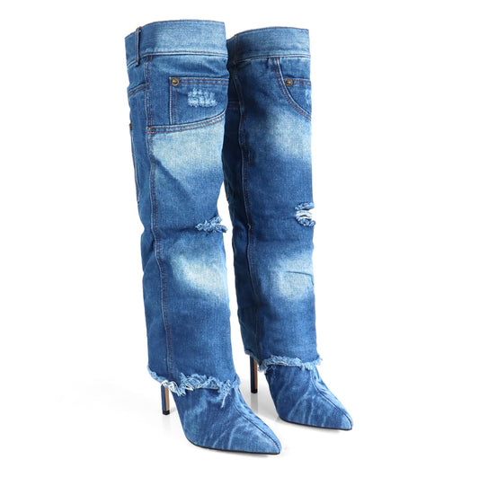 Romy Denim Boots