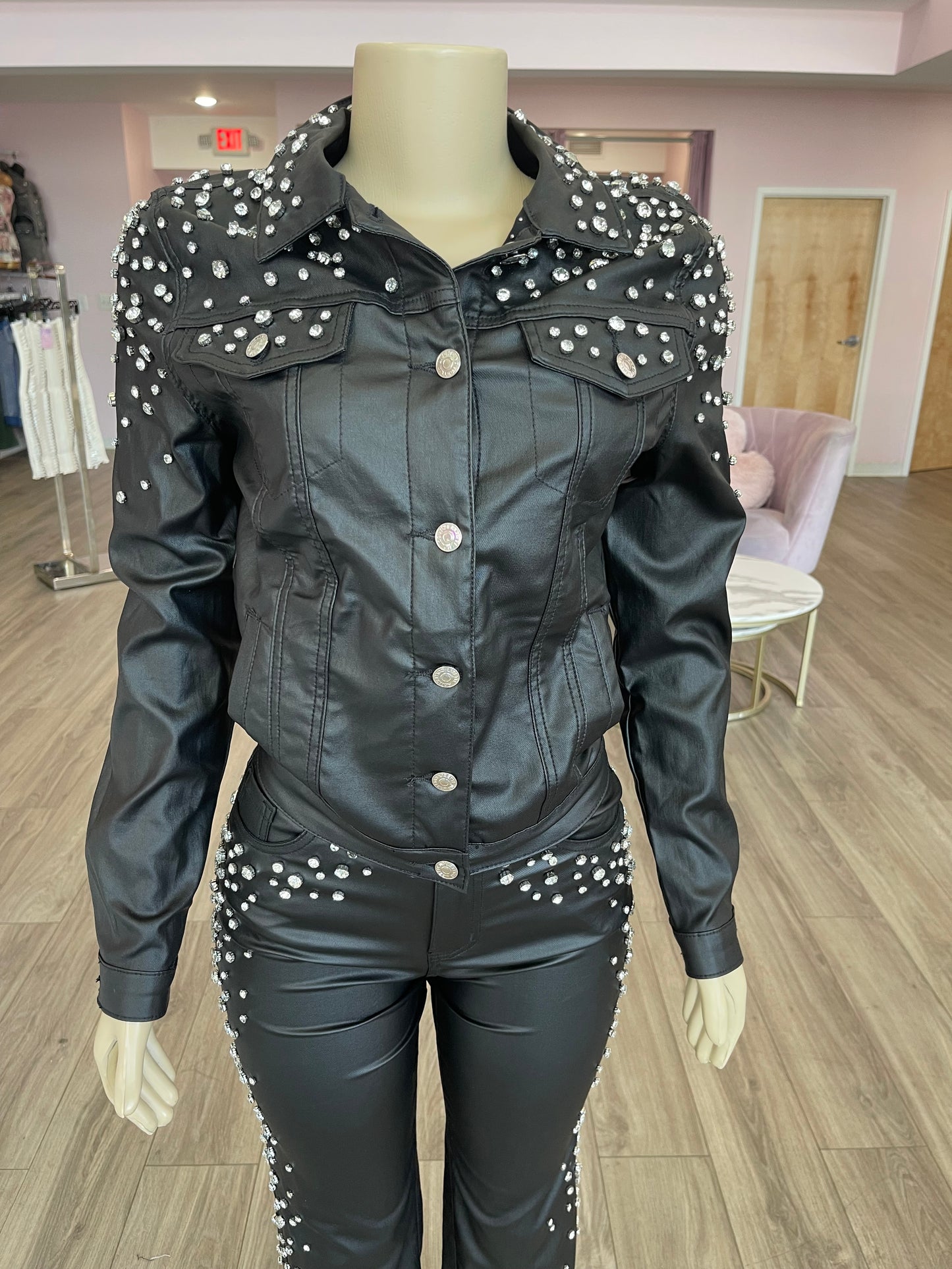 Stardust Faux Leather Jacket