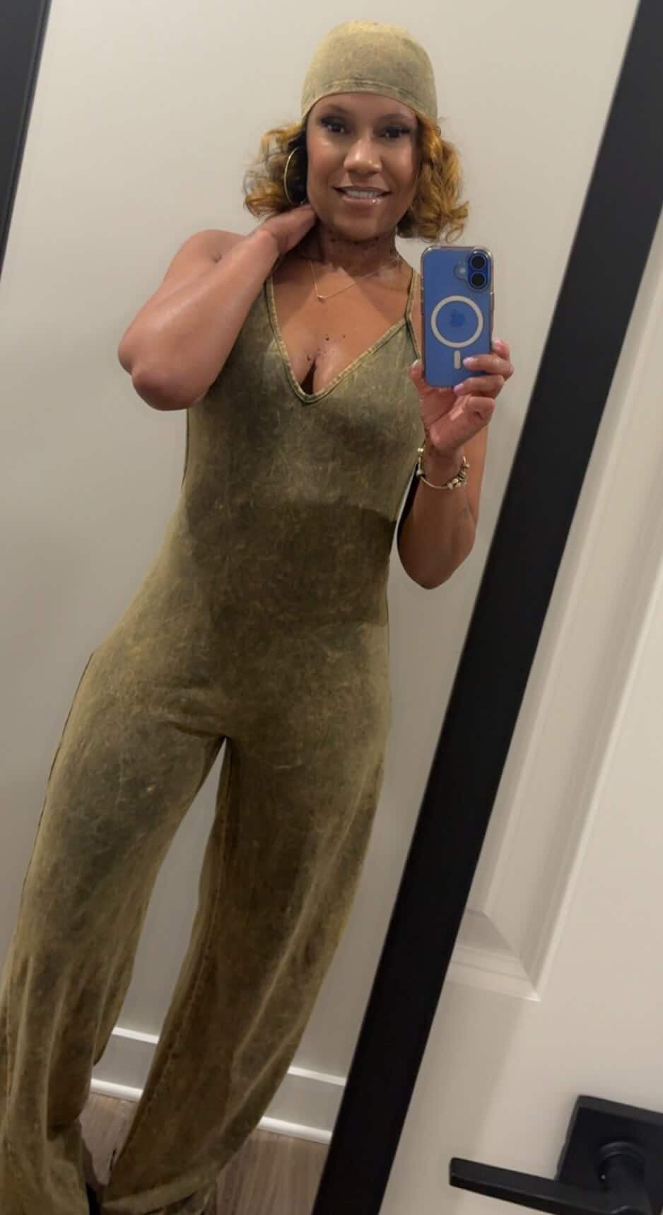 Mineral wash wide leg jumper