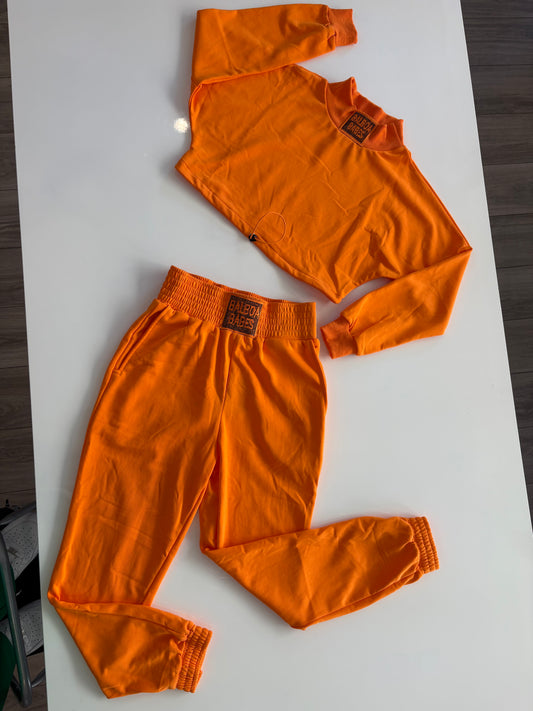 Orange Boa Jogger set