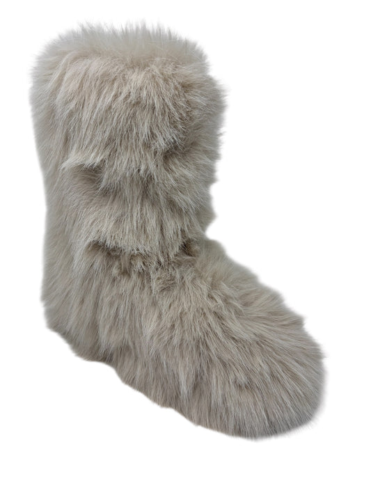 Melanie Fur Booties Beige