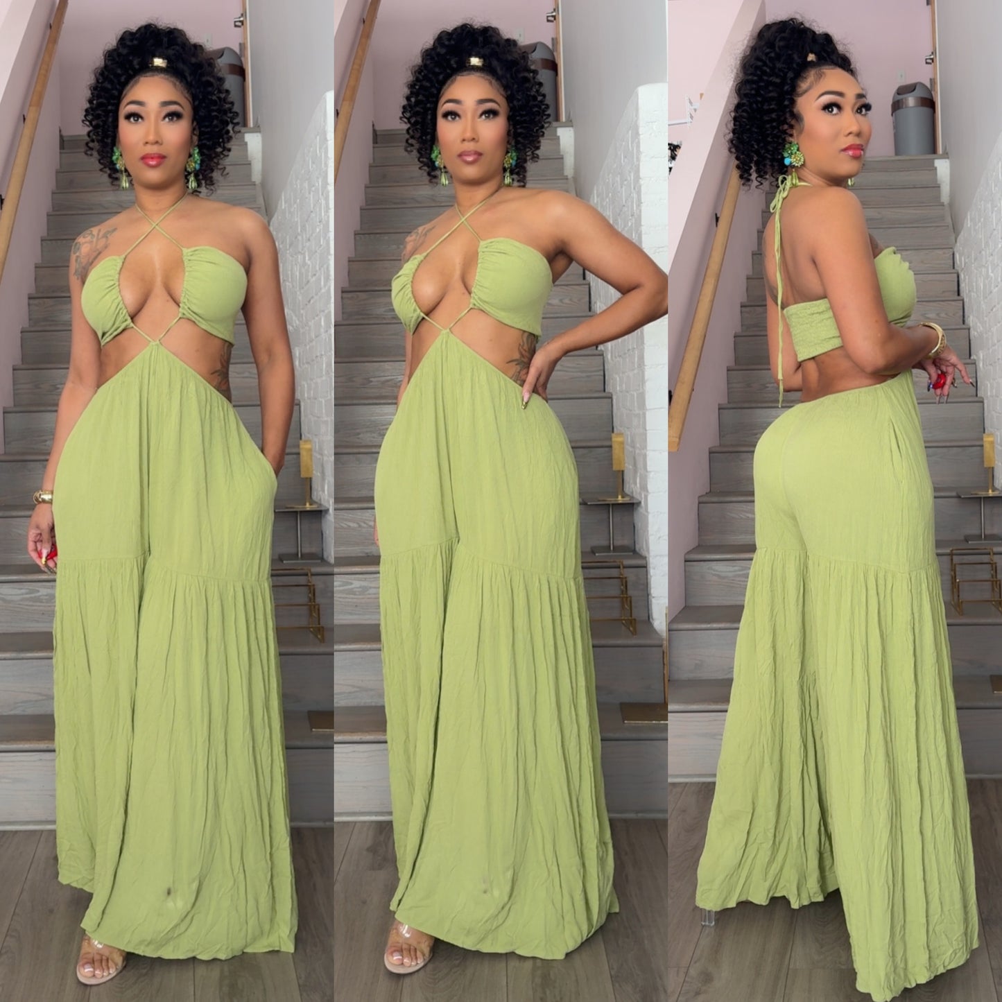 Moss Green Jumpsuit