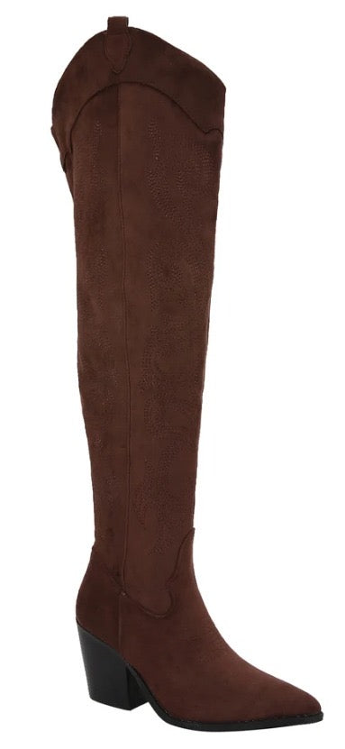 Ariana Cowgirl Boot Brown