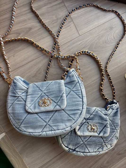Channel Denim Handbag
