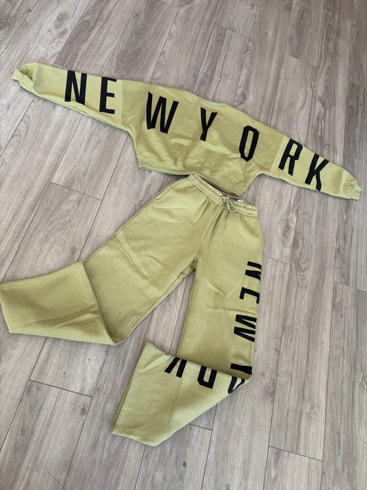 New York Wide leg Jogging suit