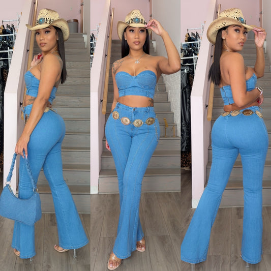 Denim Busier pant set