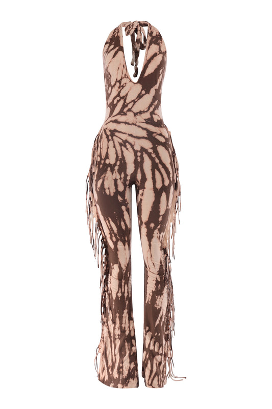 Fringe Tie Dye Jumpsuit