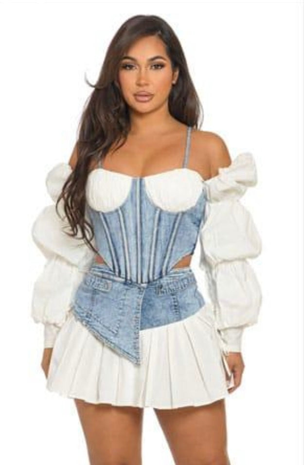 Heidi Denim Skirt Set