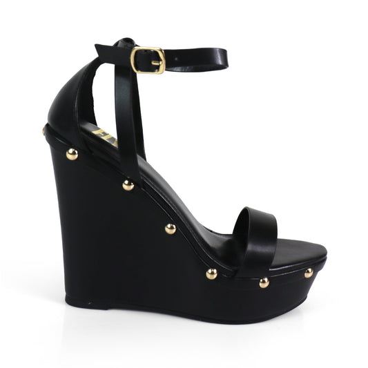 Rhona 75 Wedge Heels BLACK