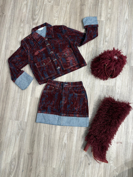 Brooklyn 2pc denim Skirt set