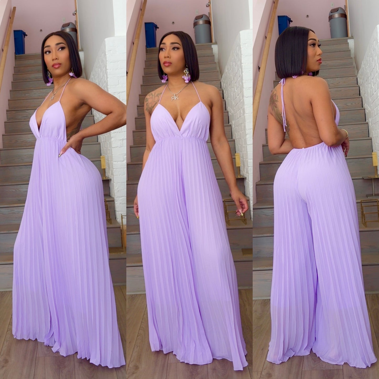 Lavender Pleated Jumper