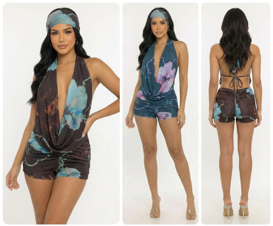 Halter Romper W Matching headband