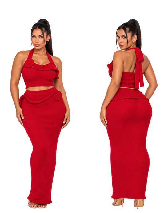 mamcita 2pc knit skirt set
