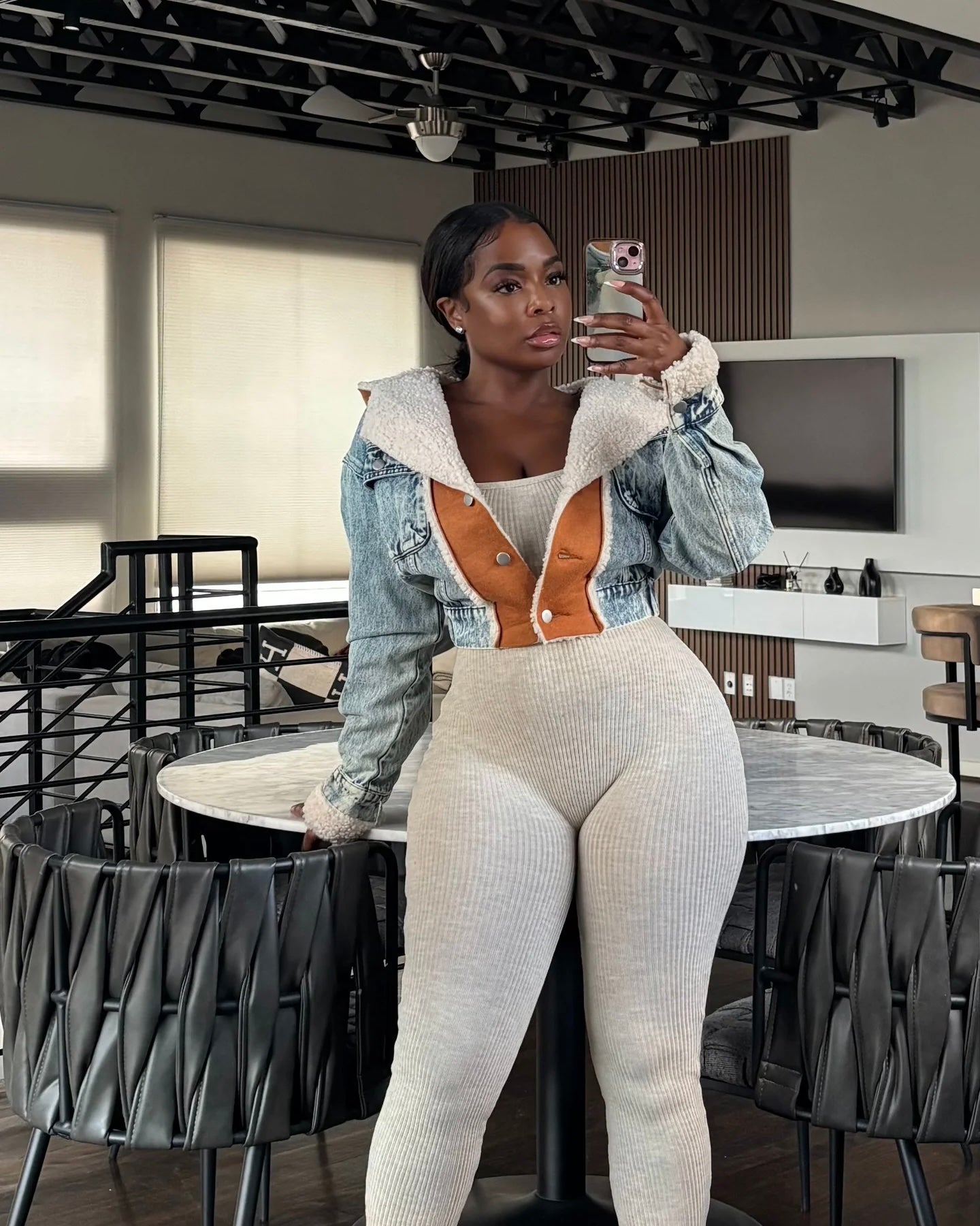 Camel N Denim Jacket