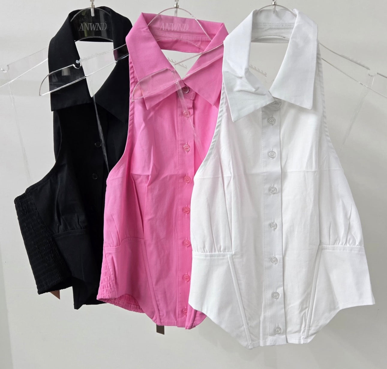 Sleeveless Button Up Top