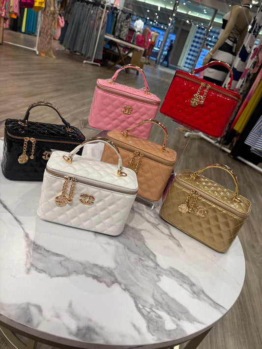 CC Patent Leather Vanity Bag