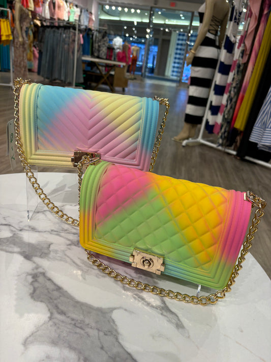 Rainbow Chanel Inspired Bag