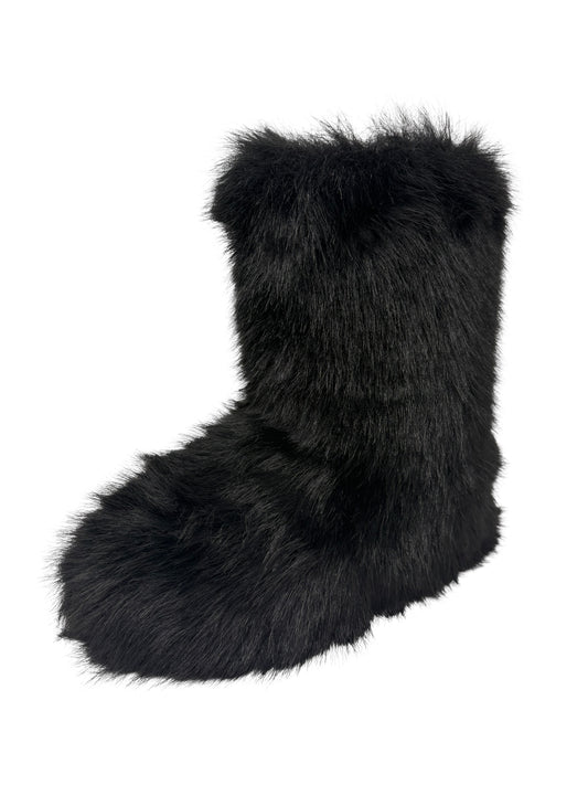 Melanie Fur Booties Black