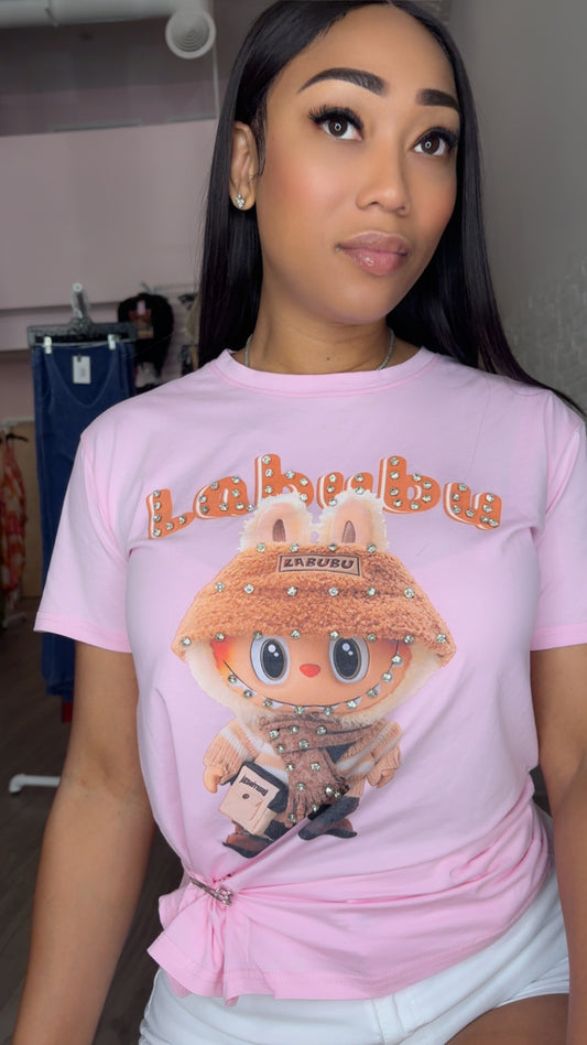 Labubu Rhinestone T-shirt