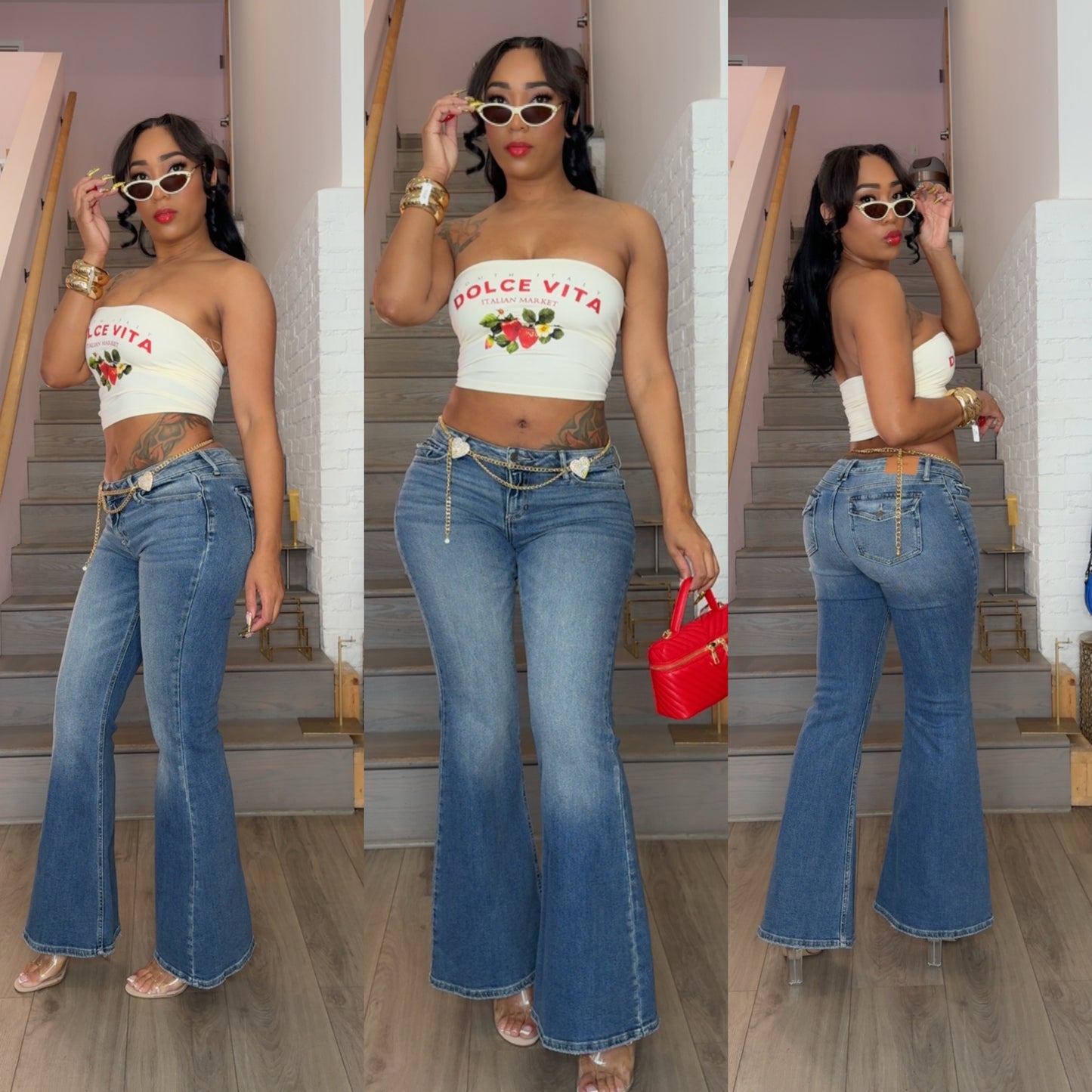 Low Rise Super flare Jeans