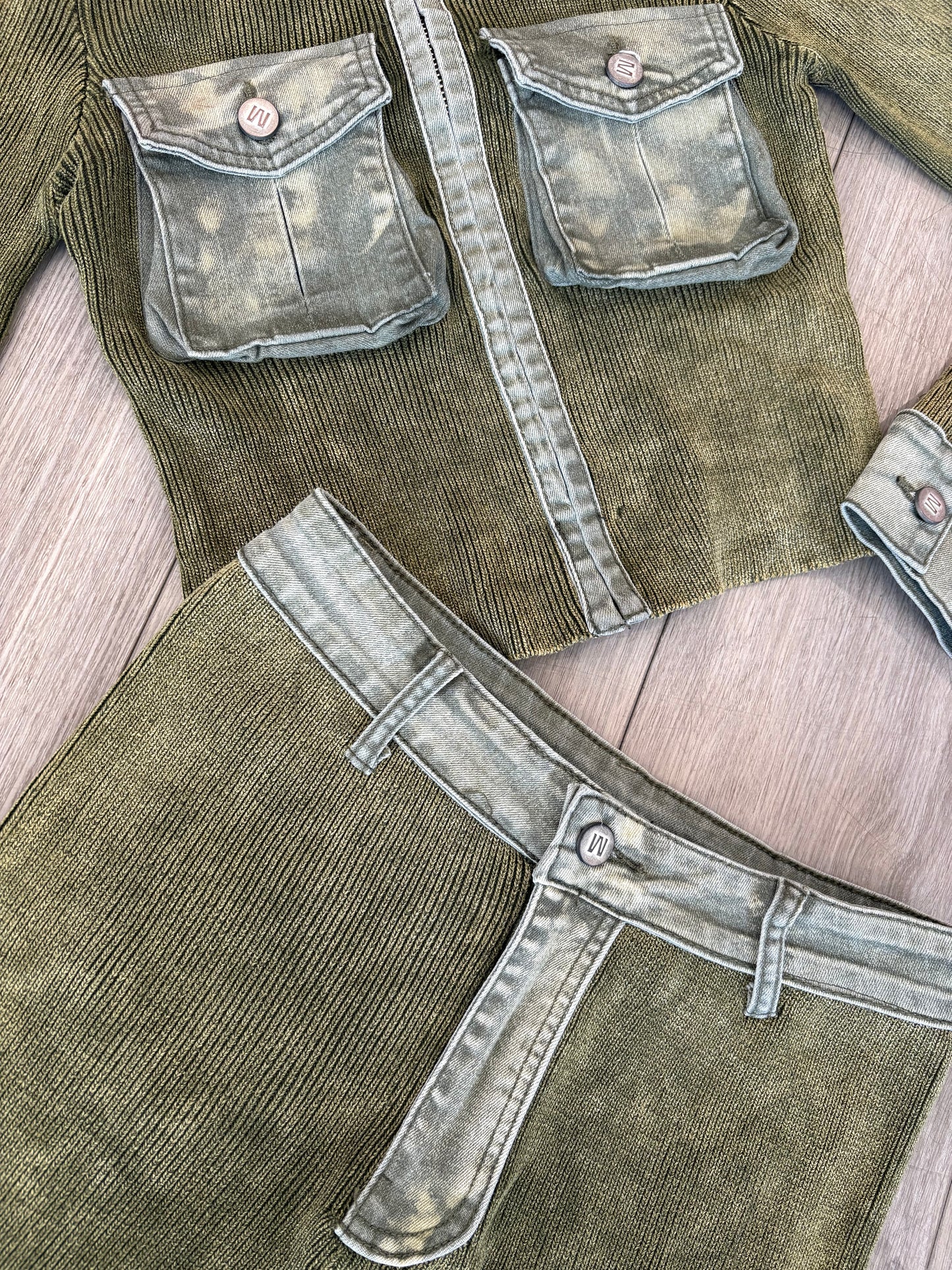 Knit 2pc Ribbed Pant Set