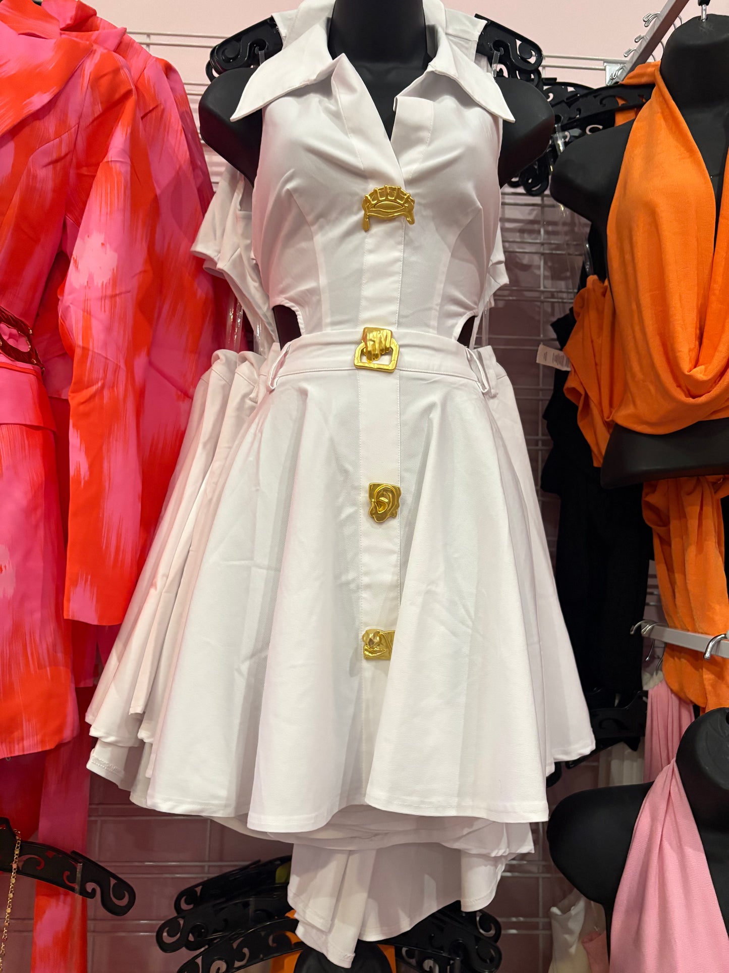 Collard Button dress