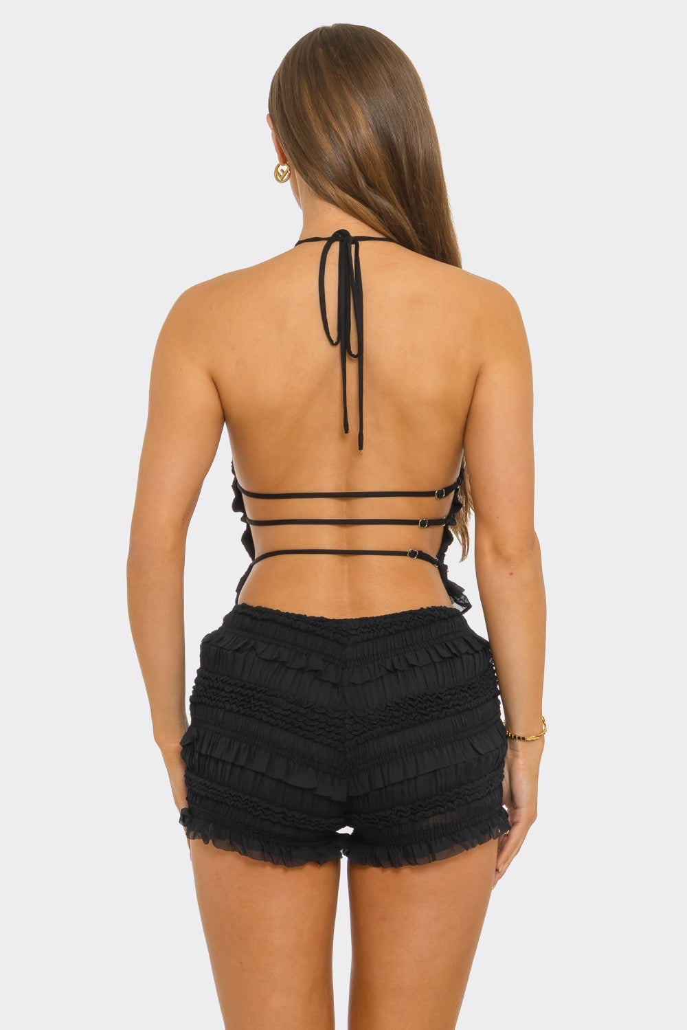 Rouched Ruffle Short set