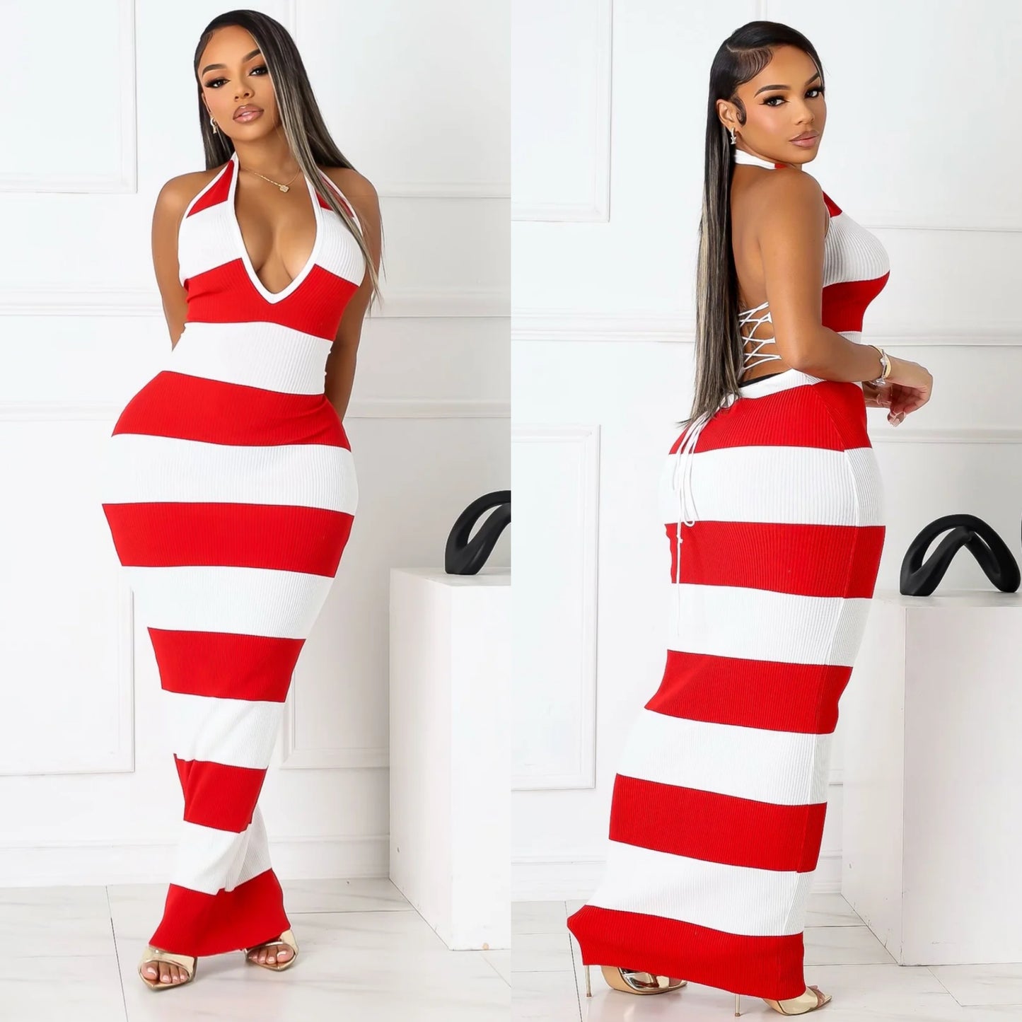 Stripes Maxi Dress
