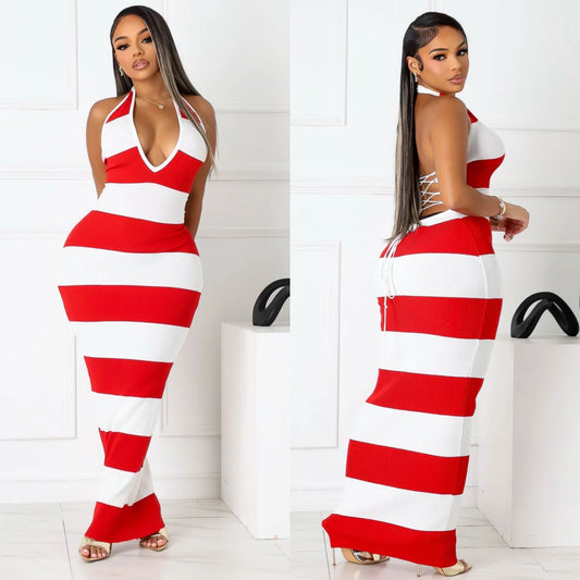 Stripes Maxi Dress