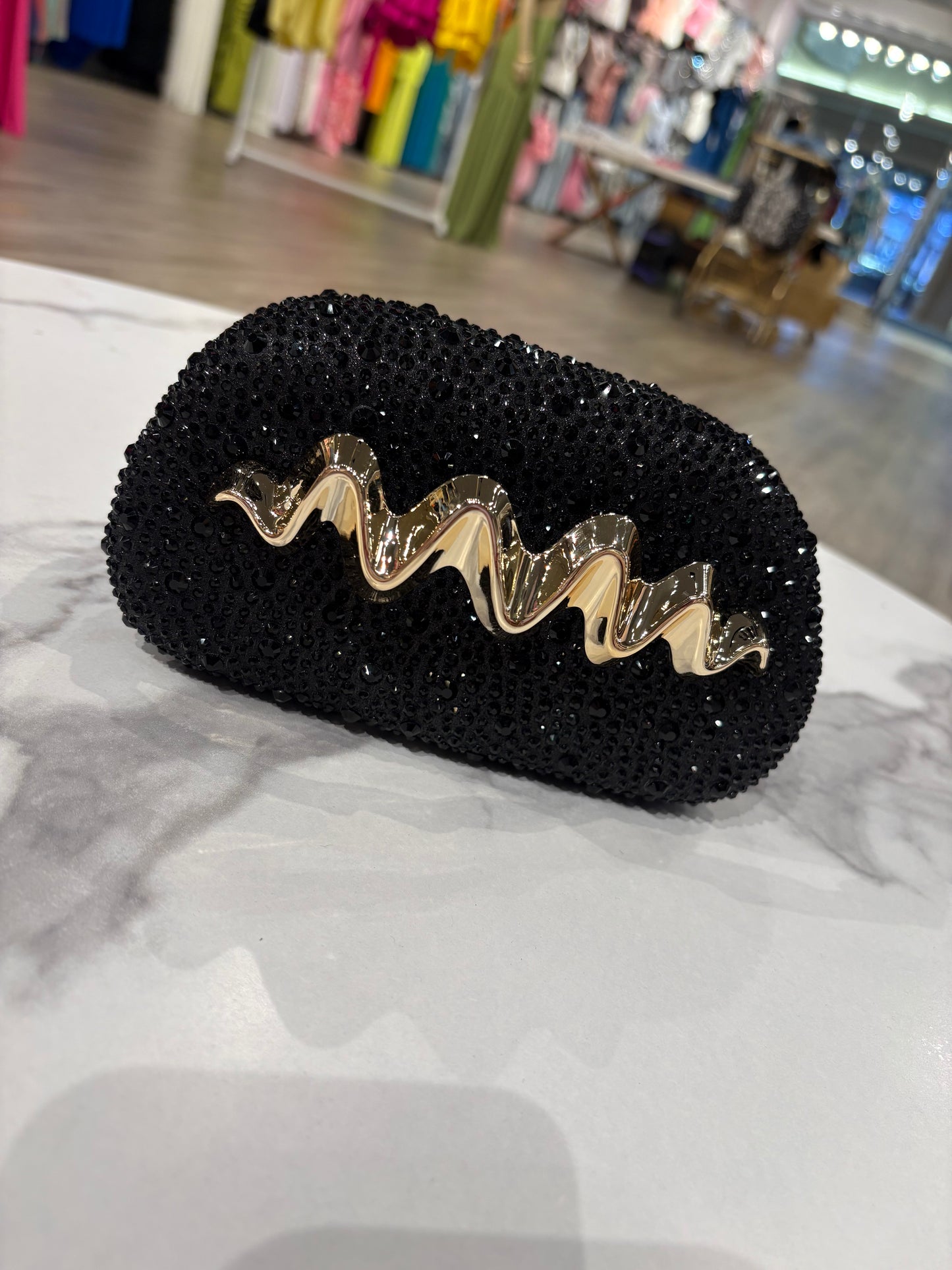 Lov Black Crystal clutch