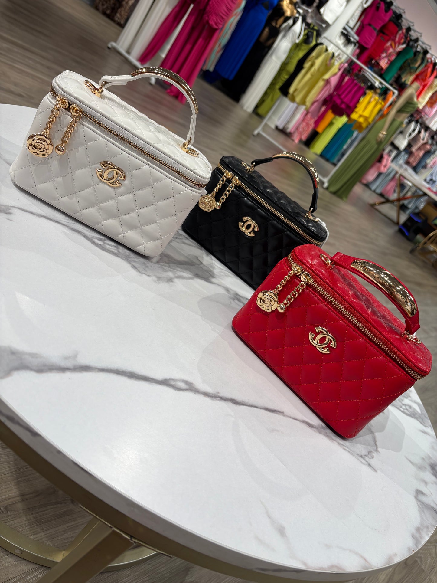 Quilted Vanity Bag