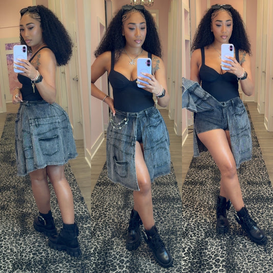 Paneled Skort