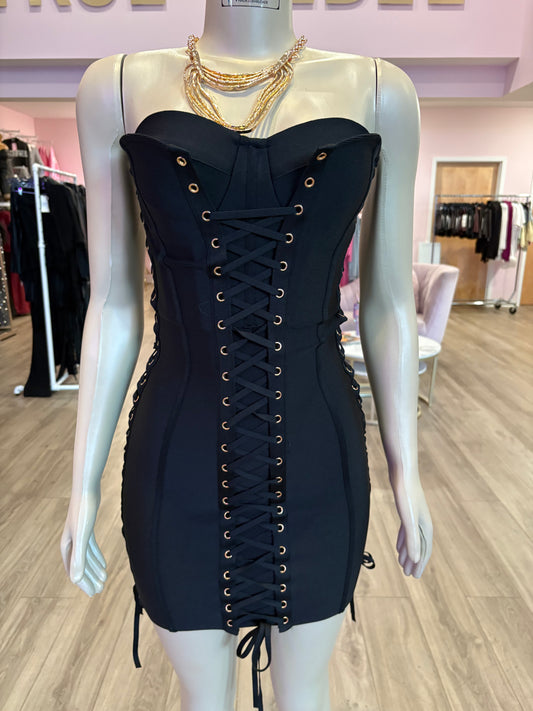 Strappy Bandage Mini Dress