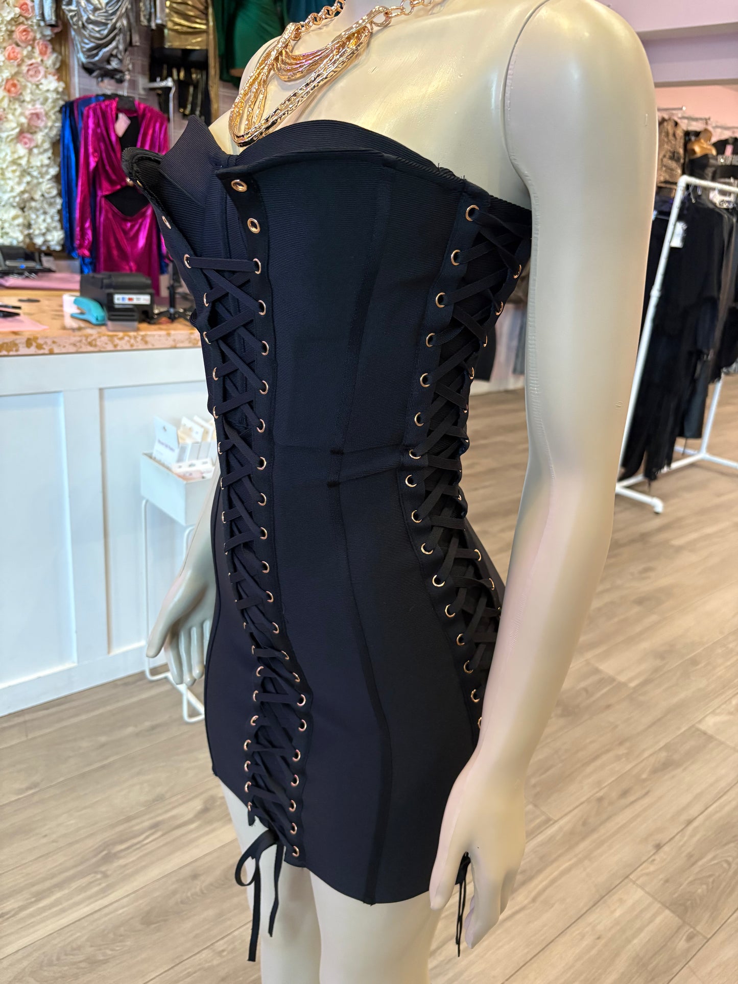 Strappy Bandage Mini Dress