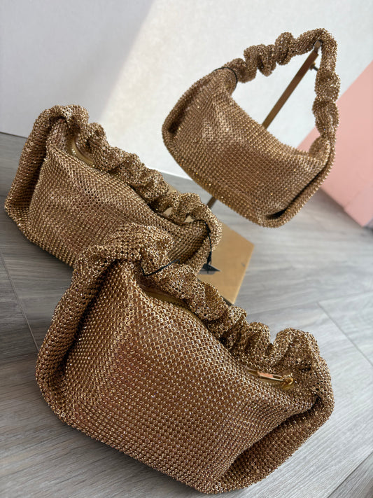 H Monroe Gold Bag