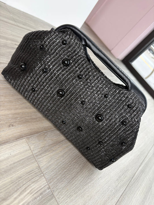 Black Basket Weave Handbag