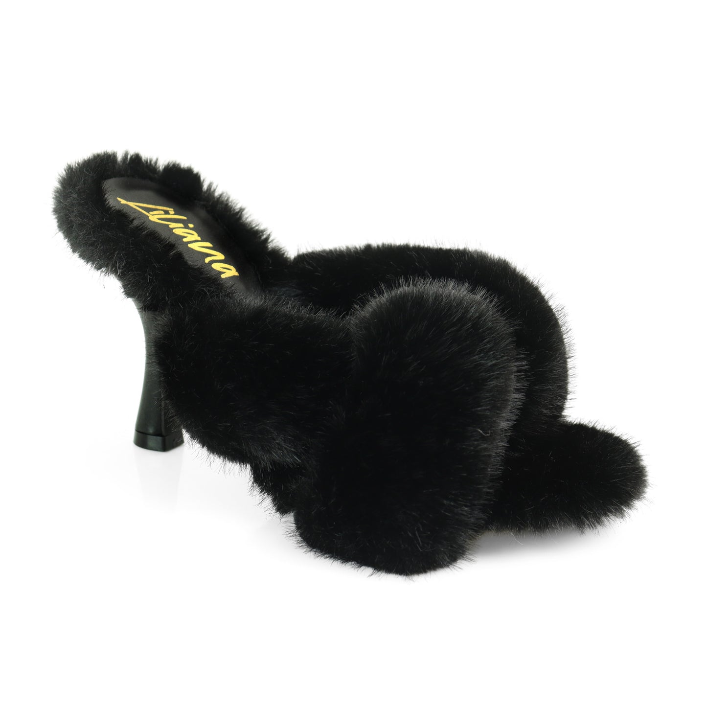 Lux 1 Furry Heels Black