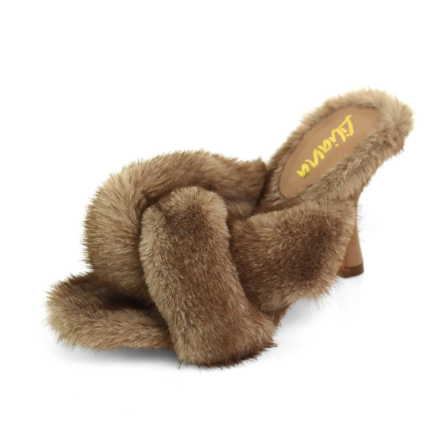 Lux 1 Furry Heels Taupe